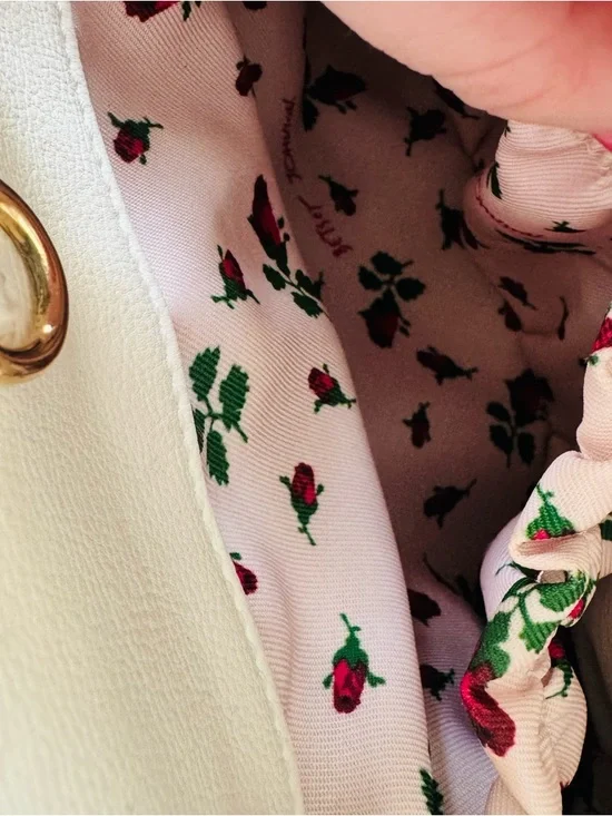 Betsey Johnson Pearl of a Girl Bow Handbag in Pastel Rainbow Gradient - Picture 7 of 7